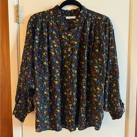 Doen Rose Top in Dusk Lily of the Valley Floral - Picture 8 of 11